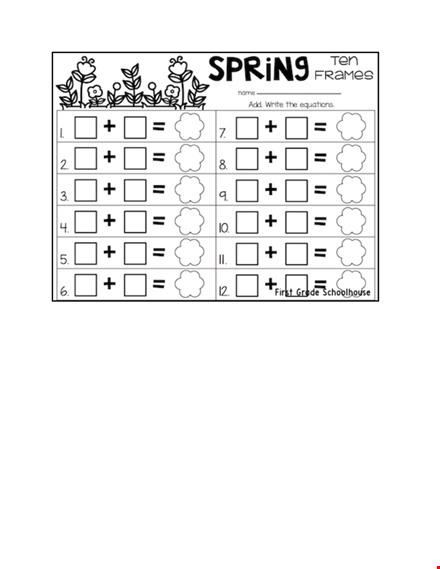 ten frame template for teaching: engaging visual tool for elementary math template