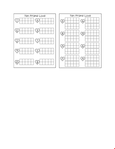 ten frame template for math activities | free download template