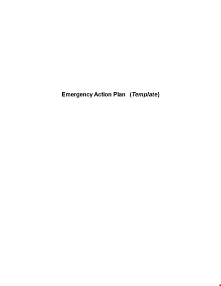 create an emergency action plan | personnel & phone checklist template