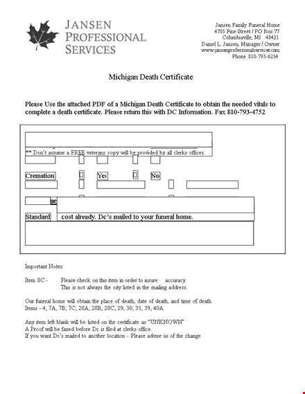 download a death certificate template for cause of injury - pregnant template