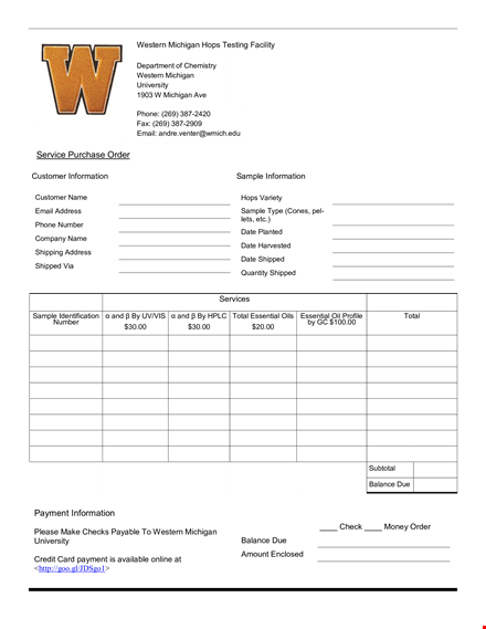 download service purchase order template template