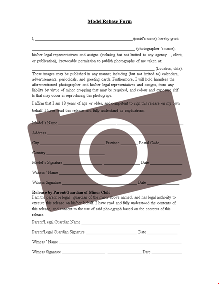 sign a model release form to protect your rights | easy & legal template