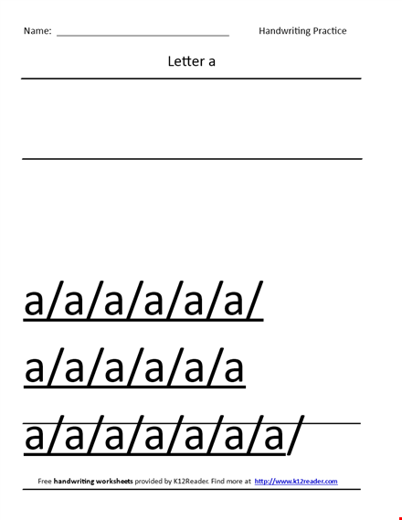 printable handwriting worksheets template