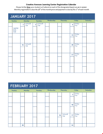monthly planning system template template