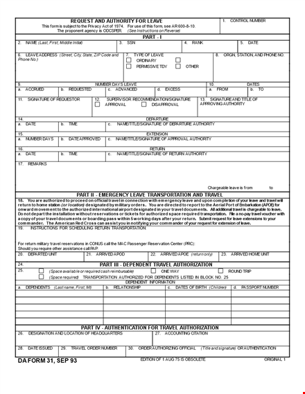 da form template template