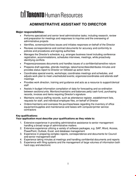 experienced office management with administrative skill - general cover letter template