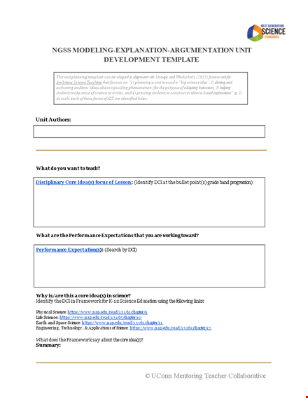 science unit plan template for engaging students with phenomenon template