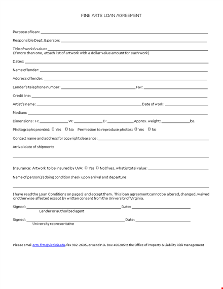 loan agreement template for university students in virginia | lender-friendly template