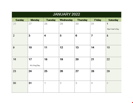 google docs calendar template