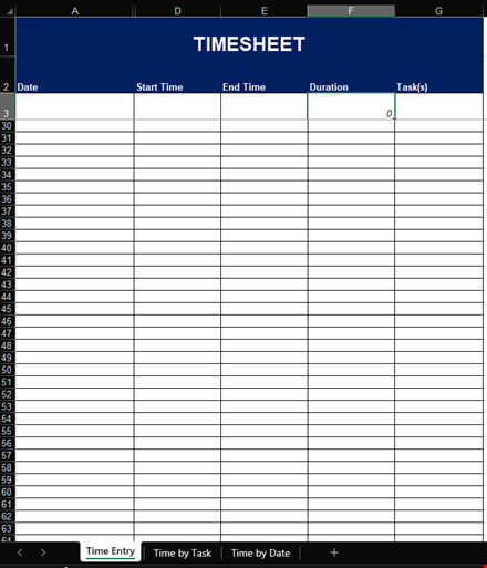easy-to-use timesheet template template