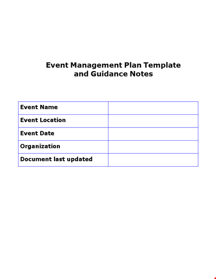 event planning template - simplify event organization template