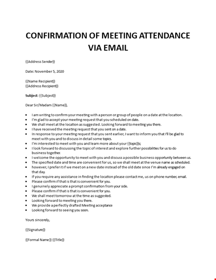 meeting acceptance letter template