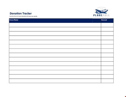 donation tracker - register and track donations | track donations efficiently template