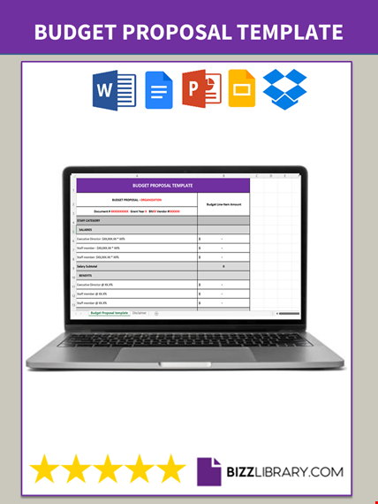 budget proposal template template