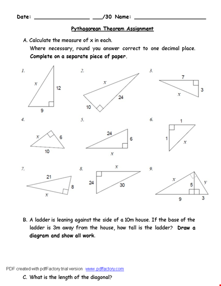 maximize ladder safety with pythagorean theorem template