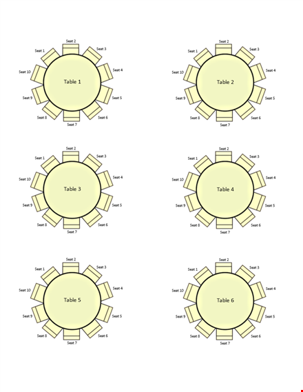 free seating chart template - plan your event with ease template