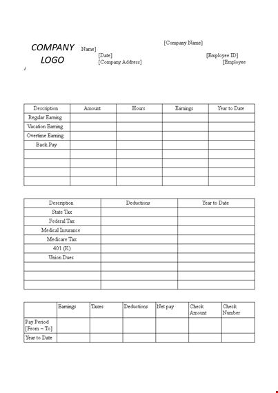 paycheck stub template template