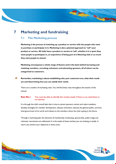 fundraising event marketing plan template