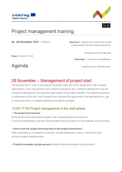project management agenda template