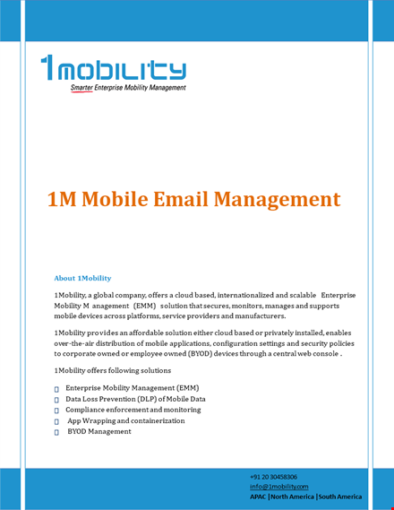optimize your mobile device email signature for email, calendar, and server template
