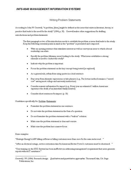 effective problem statement templates for study: get clear & concise statements template