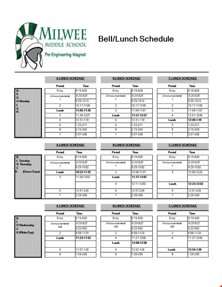 lunch schedule and period announcements: stay updated on our lunch timings and entry procedures template