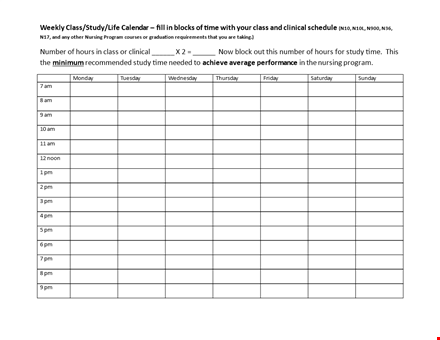 printable weekly appointment calendar template