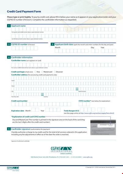 secure credit card payment form template | easy credit card processing template