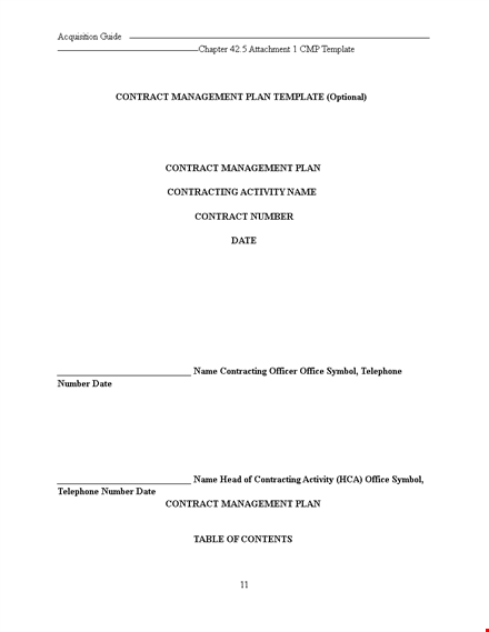 contract risk management plan template