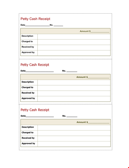 create professional petty cash receipts | free template template