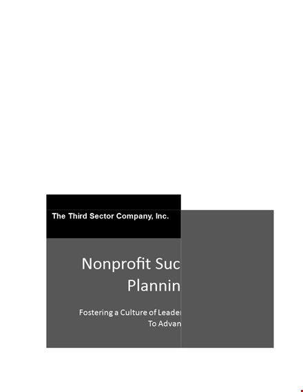 nonprofit succession planning template template