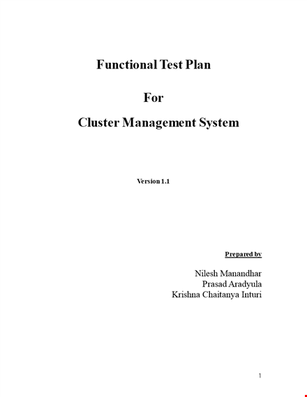 systematic project testing with our test plan template - cluster template