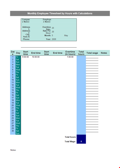 efficient timesheet template for accurately tracking hours - download now template