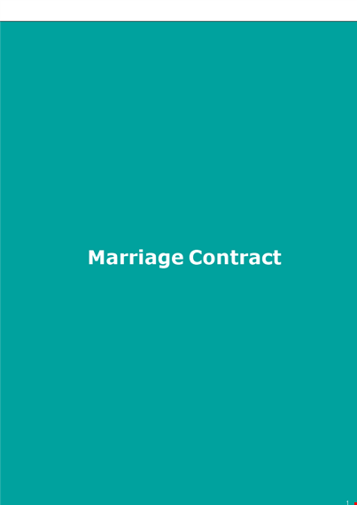 marriage contract template for divorce, marriage, and husband template