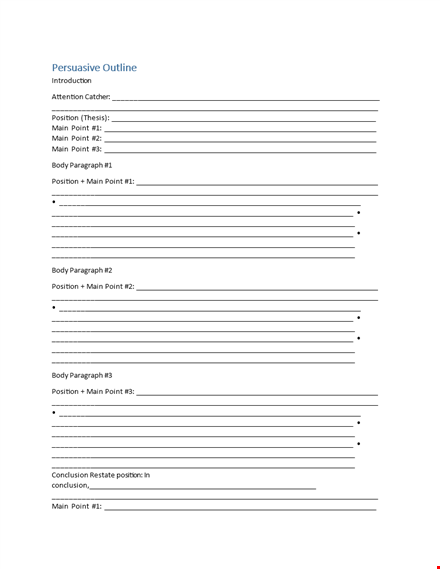 create a clear and concise essay outline with our template template