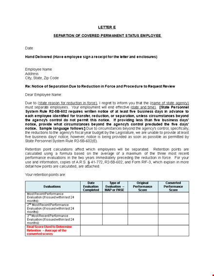 separation agreement template - affordable legal notice | state agency approved template