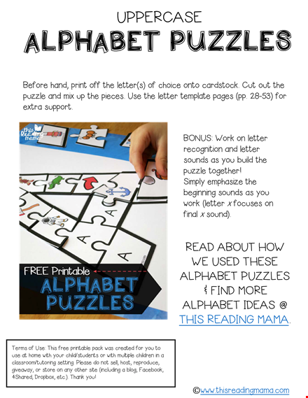 printable puzzles for kids template
