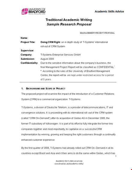 effective research proposal template for advanced management template