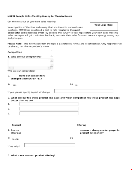 sales meeting survey template template