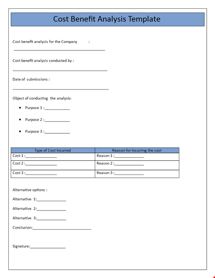 maximize your roi - use our cost benefit analysis template for informed decision making template