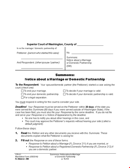 divorce papers template template