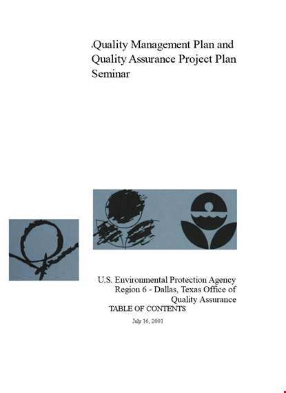 quality assurance management plan template