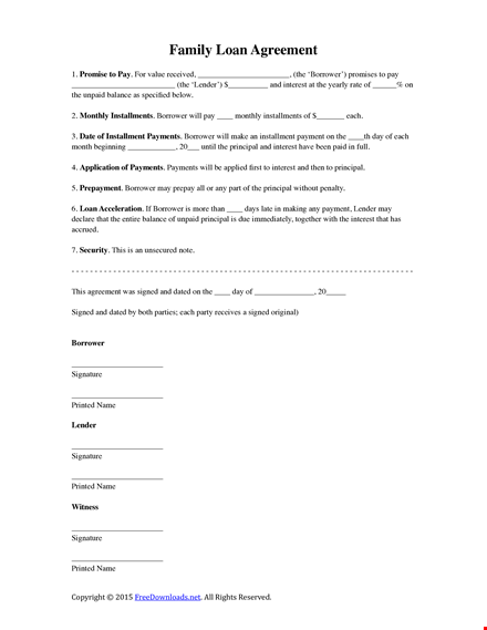 create a binding loan agreement | protect borrower & lender interests template