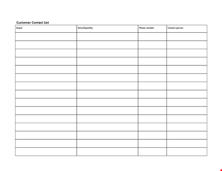top contact list template for customer, contact, and buyer | download now template