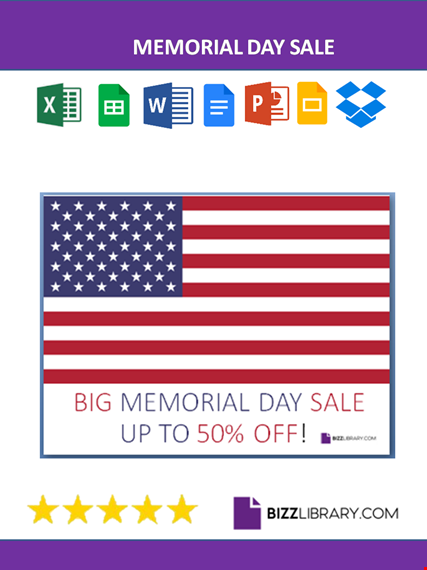 memorial day sale template