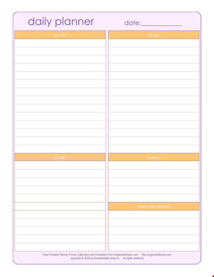 plan your day effectively with our daily planner template - download now! template
