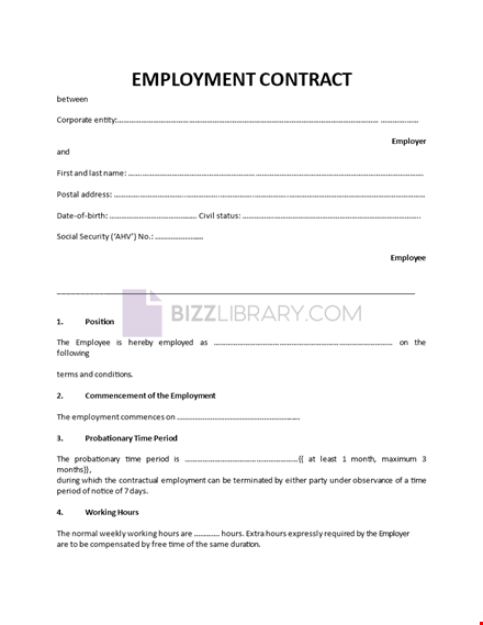 employment contract template