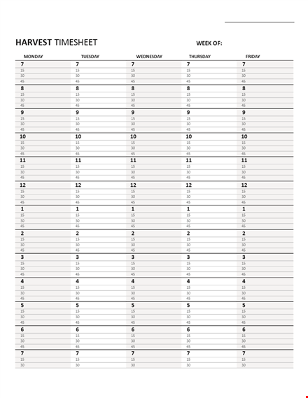 daily project timeline template - easily manage monday timesheet and harvest data (excel) template