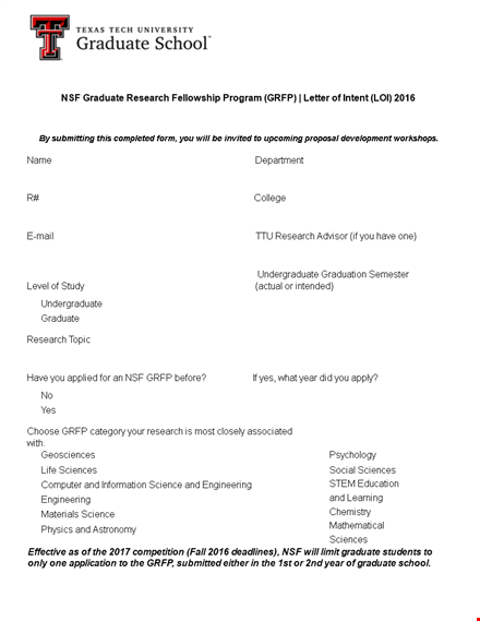 research application: effective letter of intent template