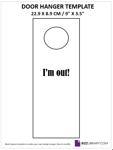 door knob hanger template template